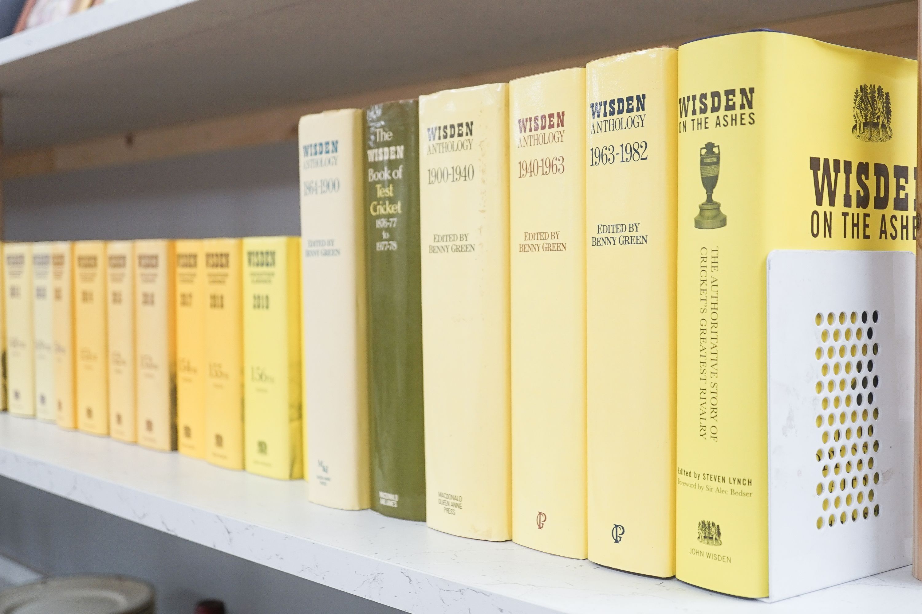 Wisden, John - Cricketers' Almanack, 82 vols, consisting: 1947/48 (soft back), 1949-1964 (hardback, without d/j's), 1965 (hardback with dj), 1966 (hardback, without dj), 1967-2020 (hardbacks, with d/j's), plus duplicates